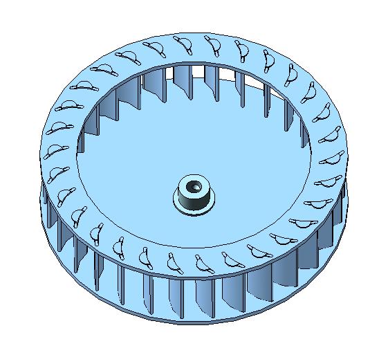 3D модель Крыльчатка вентилятора (Fan impeller 11830636YL)