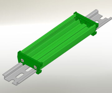 3D модель Профиль (открытый корпус) для крепления печатных плат на DIN-рейку Dinkle KMSC