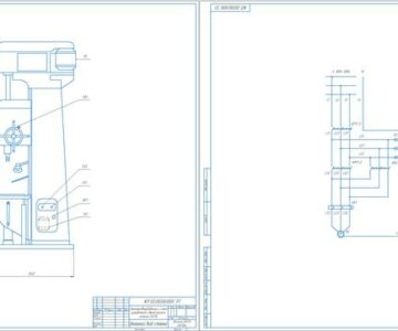 Чертеж Электрооборудование и схема управления сверлильного станка 2А135