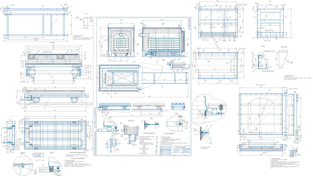 Чертеж Печь камерная с выдвижным подом