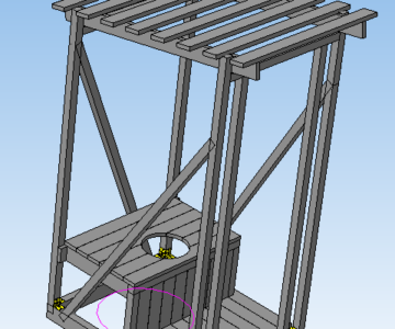 3D модель Дачный туалет - каркас