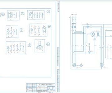 Чертеж Электрооборудование и схема управления токарно-винторезным станком 1А616