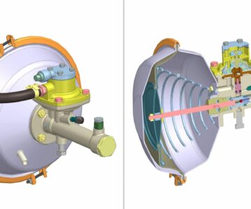 3D модель Гидровакуумный усилитель тормозов с клапаном управления в сборе (ГАЗ 53)