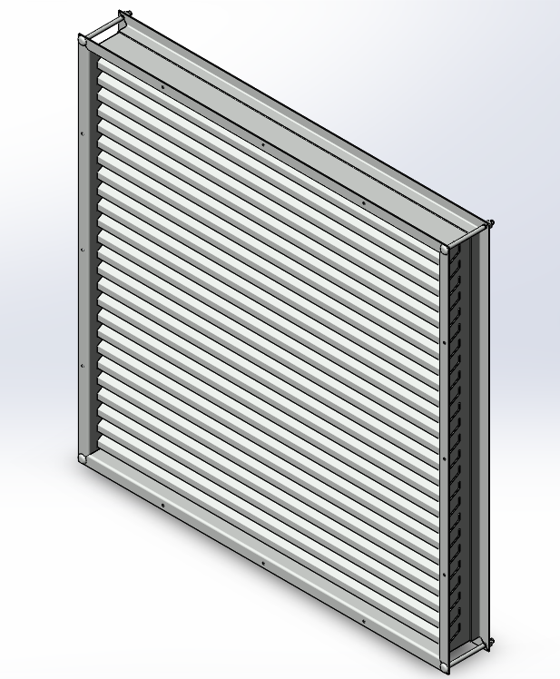 3D модель Вентиляционная решетка 800х800 для БМЗ