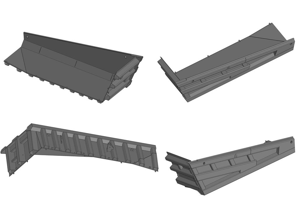 3D модель Модель части кузова карьерного самосвала г/п 90 тонн для производства