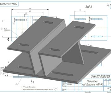 3D модель Стойка под двигатель АИР-90