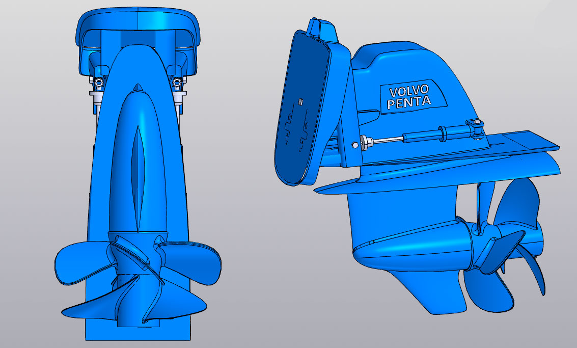 3D модель Колонка Volvo Penta 130S