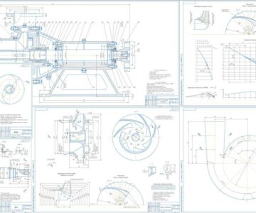 Чертеж Проектирование центробежного насоса для пожаротушения