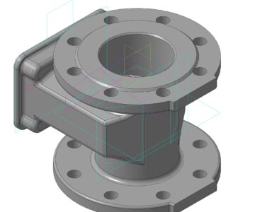 3D модель Корпус задвижки DN100