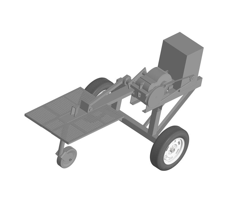 3D модель Механический дровокол с приводом от двигателя УД-15