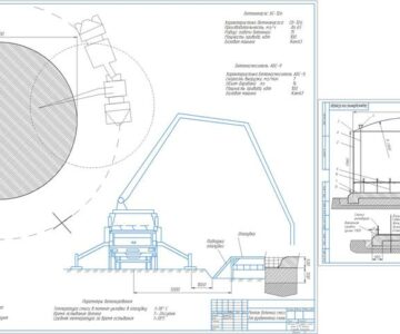 Чертеж Сооружение фундаментной плиты под резервуар