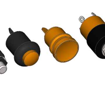 3D модель Переключатели кнопочные нажимные