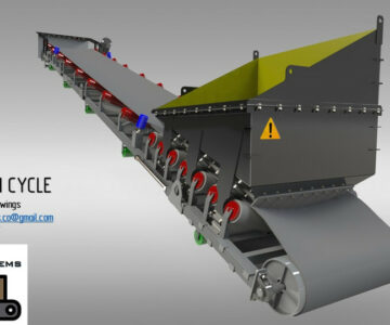 3D модель Конвейер ленточный 200 т/ч