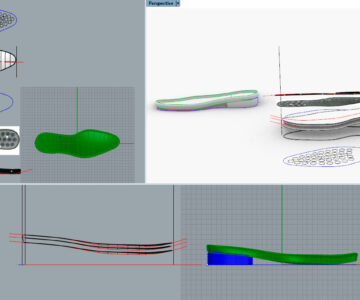 3D модель Построение 3D модели подошвы мужских туфлей