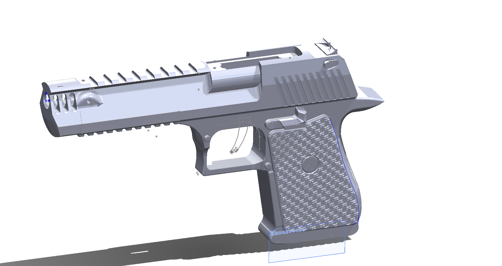 3D модель Модель лазерного пистолета Desert Eagle