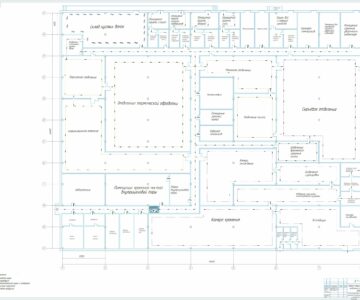 Чертеж Проект производственных отделений консервного завода