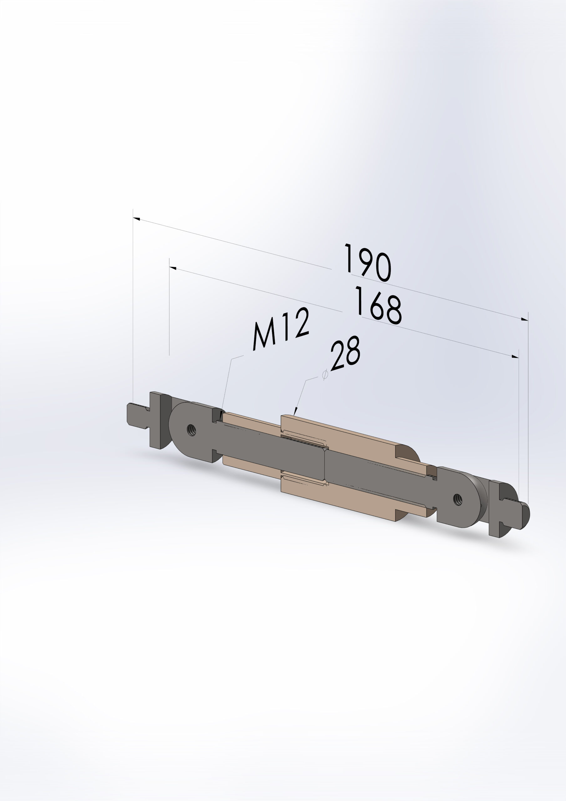 3D модель Талреп М12-170мм