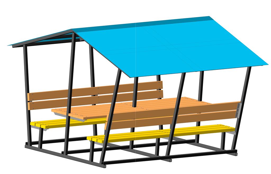 3D модель Беседка 3100-3000х2166 мм