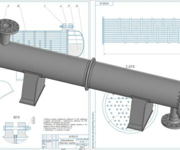 3D модель Кожухотрубный теплообменный аппарат