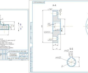 Чертеж Технологический процесс механической обработки детали «Полумуфта»