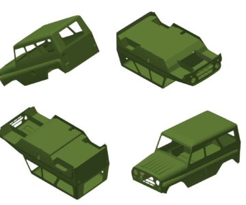 3D модель Модель кузова УАЗ-3151 "Хантер" (габаритная) Масштаб 1:1