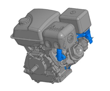 3D модель 3D модель двигателя Zongshen 188F 190F