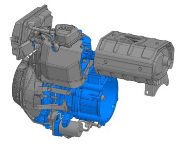 3D модель 3D модель двигателя Zongshen FH440E-3