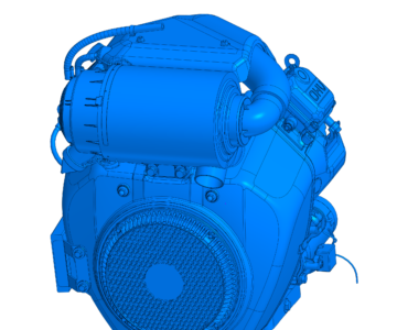 3D модель 3D модель двигателя Zongshen GB1000-1T90QA101-06