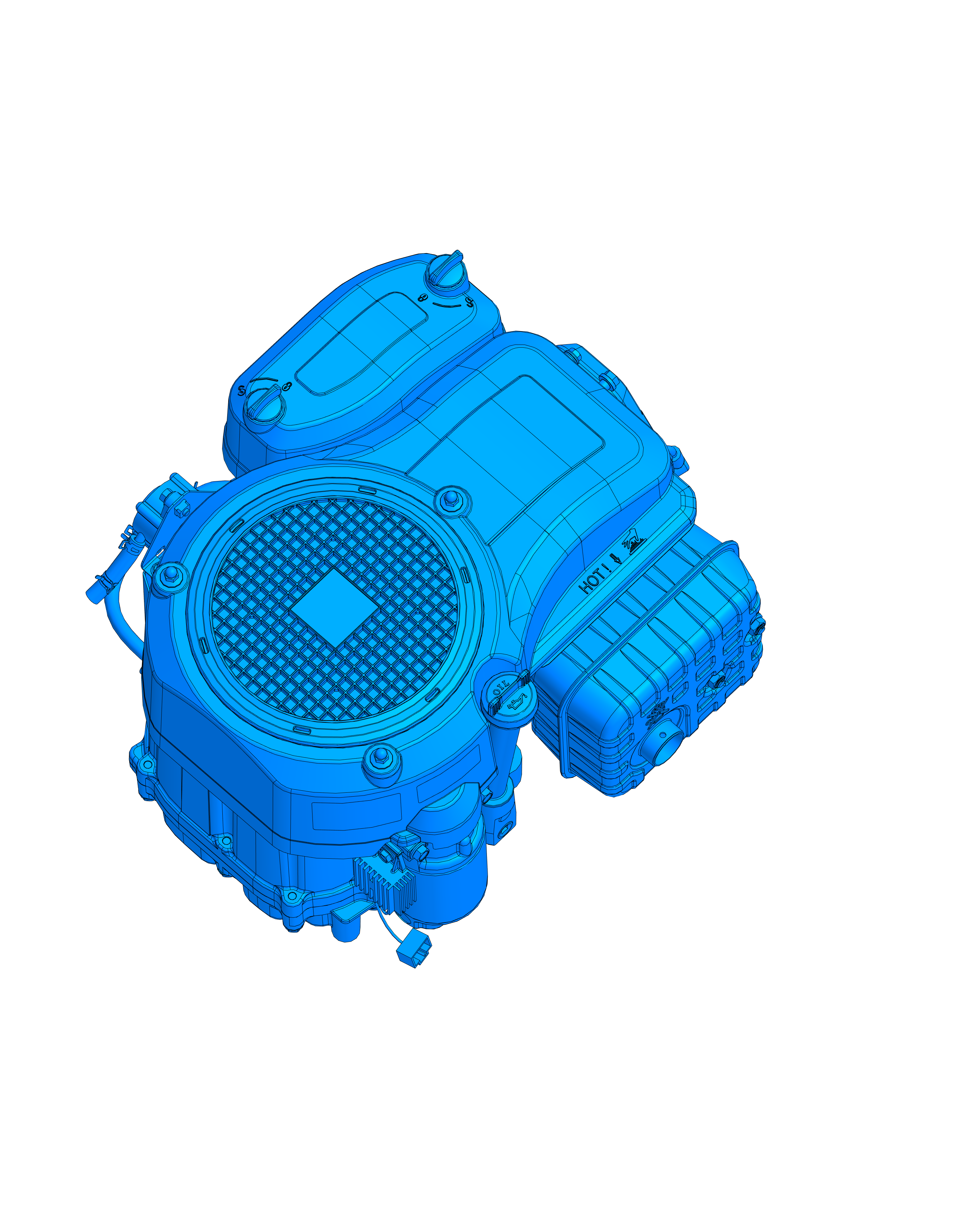 3D модель 3D модель двигателя Zongshen XP620