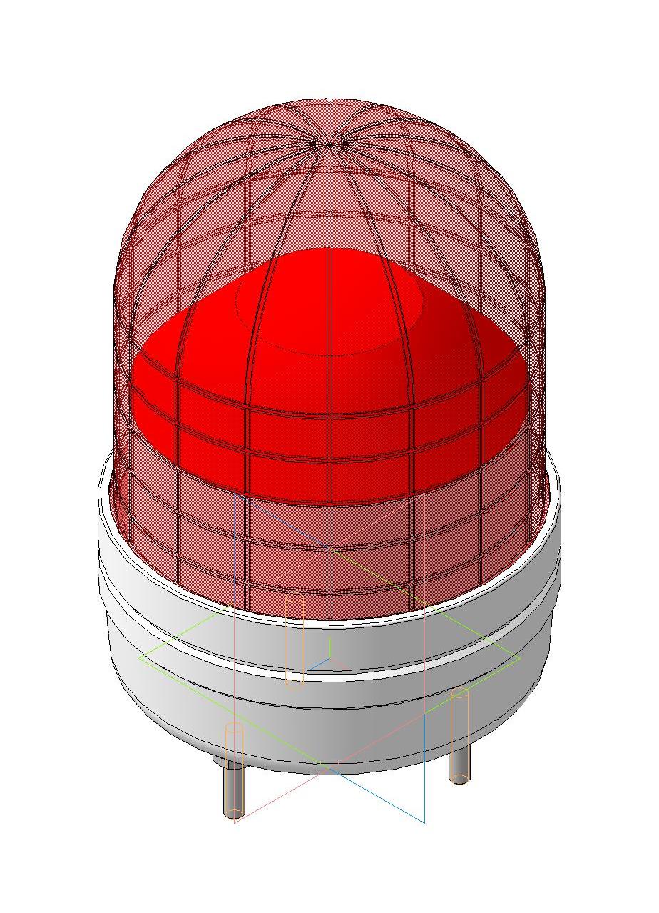 3D модель Лампа сигнальная светодиодная MS86L-FFF-C-3T