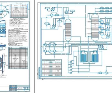 Чертеж Расчет ректификационной установки непрерывного действия с двухкратным испарением производительностью  6 млн т в год