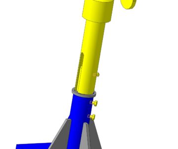 3D модель Кронштейн с анемометром в сборе (анемометр марки АСЦ-3)