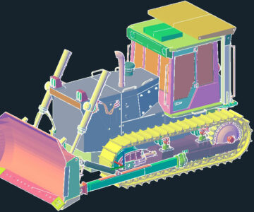 3D модель Бульдозер в 3D