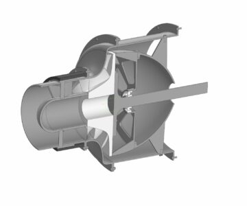 3D модель Прямоточный центробежный вентилятор ЦВ продува