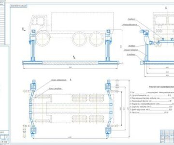 Чертеж Подъёмник автомобильный платформенный