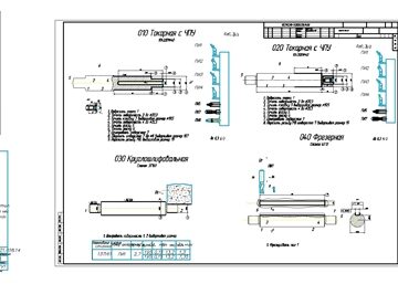 Чертеж Техпроцесс изготовления детали типа "вал"