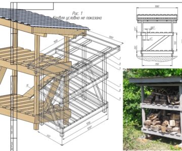 3D модель Дровник деревянный