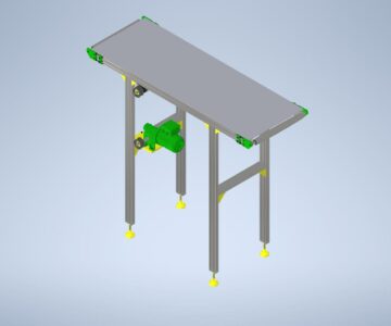 3D модель Ленточный транспортер 1,5м для маркировки