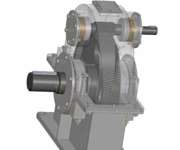 3D модель Редуктор цилиндрический одноступенчатый u=8.0