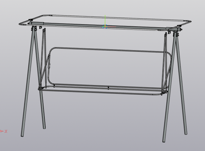 3D модель Качеля садовая 2139х1521