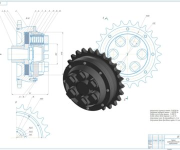 3D модель Предохранительная дисковая фрикционная муфта