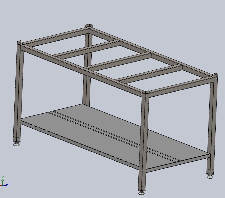 3D модель Каркас для стола с полиетиленовой столешницей