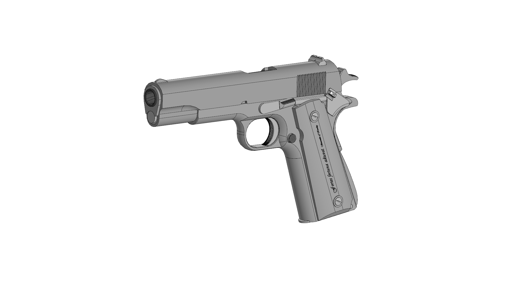 3D модель 3Д модель пистолета Colt 1911