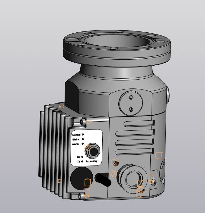 3D модель Насос турбомолекулярный nEXT85D CF63 NW16 80W Edwardsvacuum