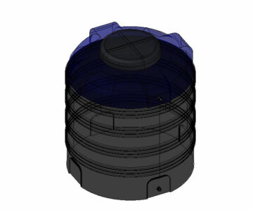 3D модель Бак вертикальный пластиковый 3000 л.