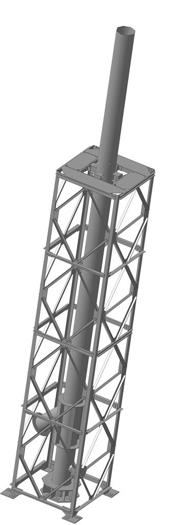 3D модель Дымовая труба для котельной высотой 8,8 метра