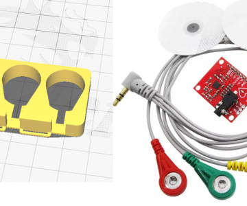 3D модель Крепление для "шупов" датчика EMG