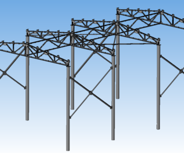 3D модель Металлоконструкция склада