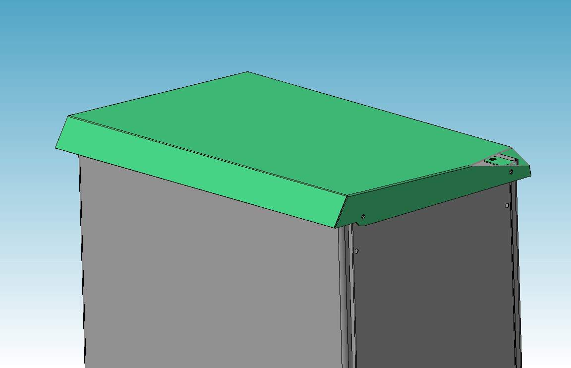 3D модель Крыша (дождезащитный козырёк) на корпус ДКС R5CQE