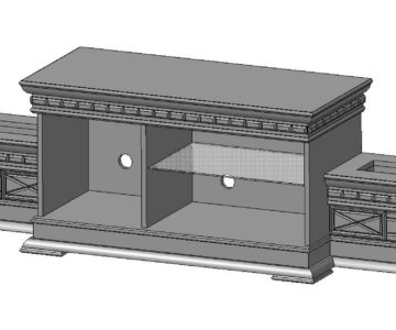 3D модель Тумба под ТВ из ДСП 16 мм либо МДФ 16 мм